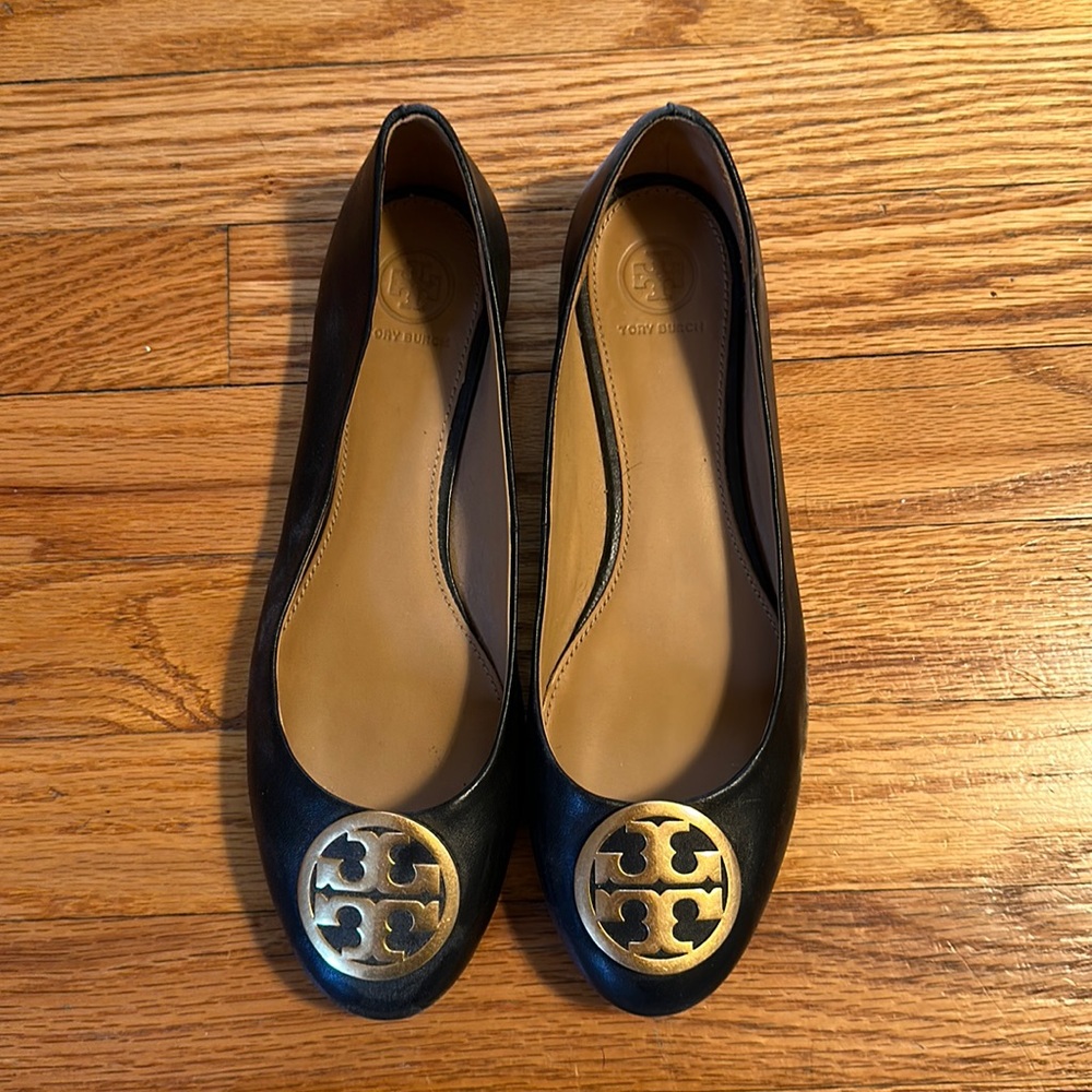 Tory Burch Black Flats